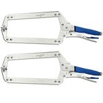 AB Tools 18” Welding Locking C Clamps Adjustable Fastener with Quick Release Grip 2 Pack