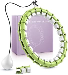 Smart Queen 24 Detachable Knots Quiet Hoop, Weighted Infinity Hula Fit Hoop for Adults Weight Loss, Great for Women and Beginners