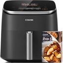 COSORI Air Fryer 6 QT TurboBlaze Technology, 9-in-1 Airfryer Oven, Crispy Results in Just Minutes, 130+ Recipes, Compact, Nonstick Basket, Dishwasher Safe, Dark Gray, DC601