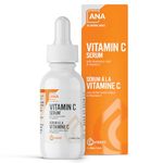 All Natural Advice Vitamin C Serum 30mL | 20% Vitamin C Face Serum Solution with Organic Botanicals, Hyaluronic Acid & Vitamin E | UV-Shielding Glass Bottle with Dropper | Canadian Skin Care