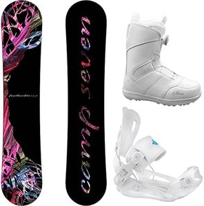 Package-Camp Seven Featherlite Snowboard 144 cm-System Lux Bindings-Siren Lux Pro Twist Women's Snowboard Boots-8