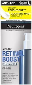 Neutrogena - Retinol Boost - Crème de nuit (50 ml), et crème de soin visage - Absorption rapide et anti-âge, avec rétinol - Extrait de feuille de myrte et acide hyaluronique - Crème rajeunissante