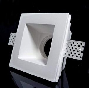 UNIVERSO 10pz PORTAFARETTO QUADRATO 120 * 120mm DA INCASSO IN GESSO PER FARETTI GU10 e GU5.3