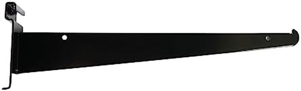 SSWBasics Grid Wall Accessory - 12 inch Black Metal Shelf Brackets for Wire Grid - Pack of 10 - Durable Gridwall Accessories - Grid Wall Shelf Brackets for Retail, Boutique, Thrift, Home Organization