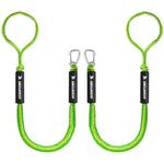 Obcursco Bungee Dock Lines,Boat Dock Rope,Jet Ski Accessories with 316 Stainless Steel Clip for Kayak,Seadoo,Pontoon,Yamaha WaveRunner,Canoe (Yellow/Green, 3ft-4.2ft)