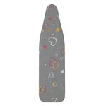 Household Essentials 7001-1 Ultra Ironing Board Cover and Pad, Hearts Print with Sparkle Finish