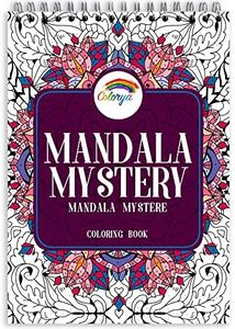 Mandalas Mystery Adult Coloring Books by Colorya - A4 Size - Coloring Books by Number for Men and Women - Premium Quality Paper, No Medium Bleeding, One-Sided Printing