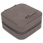 Elanze Designs Nana: The Finest Jewel Of Them All Grey 4 X 4 Faux Leather Travel Jewelry Box