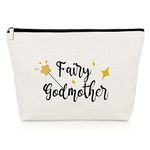 Godmother Gifts Makeup Bag Mothers Day Gift for Fairy Godmother Baptism Gift Thank You Christmas Birthday Gift for Godmother from Goddaughter Godson Christian Bible Verse Gift Cosmetic Pouch