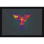 Mad Masters Beautiful Bird With Open Wings Span Painting Hanging Photo Frame Decorative Item for Living Room, Bedroom, Home Decor and Wall Decoration (MM 1696, 8x12 Inch, Canvas, Without Plexi Glass)