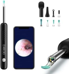 XKOO R1 Pro Otoscope 3-in-1 Earwax Removal 1080p FHD Visual Ear Cleaner Visual Pimple Blackhead Remover Ear Speculum Oral Speculum (Black)