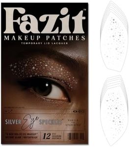 Fazit Makeup Patches - Silver Eye Speckles - Glow Up Make-Up Patches - Cute Glitter Makeup Accessories for Women - Cosmetic Glitter for Face