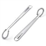 2 Pcs Egg Beater Hand Whisker Egg Stirrer Egg Whisk Beater Spring Coil Wire Whisk Blender for Kitchen Coffee Sauce Milk Cooking Baking Beating