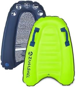 Premium Kids Inflatable Boogie Board Lightweight Swimming Floating Surfboard for Beach & Pool Fun Durable Inflatable Surf Body Board for Wave Riding Summer Pool Floats & Beach Toys (Green)