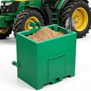 Ballast Box for Tractors with 800 LB Load Capacity and 5 Cu.ft Heavy Duty Steel Ballast Fits Category 1 Three Point Hitch with Standard 2" Receiver Rear Counterweight Attachment for Loader Work Green