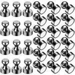 LOVIMAG 30Pcs Black Refrigerator Magnets Fridge Magnets,Small and Strong Magnets, Strong Metal Magnets for Fridge, Whiteboard, Office, Classroom, Map, Kitchen