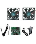 TechSupreme Combo Of W1209 + 12v 2Amp Adapter + 2 Piece 3.5 inch fan For Diy Incubator Electronic Components W1209 thermostat Temperature Sensor and Controller