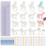 BONNYCO Unicorn Gifts for Girls, Unicorn Party Bag Fillers for Kids, Unicorns Painting Kit Pack 16 Party Bags, Stocking Fillers for Girls, Kids Party Favours, School Prizes, Pinata Toys