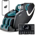 BOSSCARE 2024 Full Body Zero Gravity Massage Chair, APP Control Shiatsu Massaging Recliner with Foot Roller, Back Heated, Bluetooth Speaker, Touch Screen for Family & Friends