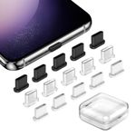 ACAGET 15 Pcs USB C Dust Plug for iPhone 16 15 Pro Max, Silicone USB C Port Cover Cap Type C Protector for iPhone 15 for Google 9 8 Pro 7 6 for Samsung A55 A35 S24 S23 A15 A14 A34 FE A54 A53 S22 S21