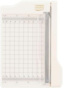 Vaessen Creative | Mini Papierschneider | Kleine Guillotine Schneidemaschine | 10 x 15 cm Messfläche | Bis zu 5 Blatt Gleichzeitig | Guillotine, Scrapbook, Hebelschneider | Weiß