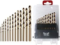 Owl Tools Cobalt Drill Bit Set - 13 Piece M35 - Metric Size Cobalt Drill Bits with Storage Case - Perfect Drill Bits for Metal, Hardened & Stainless Steel, Cast Iron, and More!