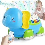 Baby Toys, Elephant Crawling Musical Baby Toys, Early Learning Educational Toy Starlight & Music, Birthday Gift for Toddler Boy Girl,0 3 6 12 18month