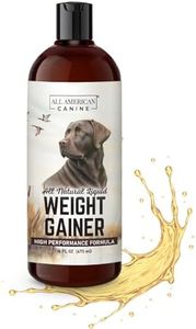 All American Canine Dog Weight Gainer Liquid – High Calorie Dog Food Supplement for Rapid Weight Gain, Mass, and Recovery – Appetite Stimulant – 60 Servings