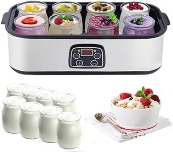 1.2/1.4L Automatic Yogurt Maker Electric,Yogurt Jar with 5 Lids,Yogurt Makers with LED Display&Timer,PTC Heating,Automatic Constant Temperature Control,for Making Fresh,Healthy Desserts (1400ml)