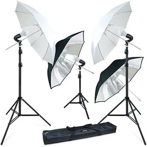 LINCO Lincostore Studio Lighting LED 2400 Lumens Umbrella Light Kit AM249