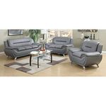 Fabrique Visionary 3+2+1 Leatherette 6 Seater Sectional Sofa Set | Comfortable Furniture for Home Office & Living Room | 4 Year Warranty | Easy to Move with Stainless Steel Legs | Light Grey