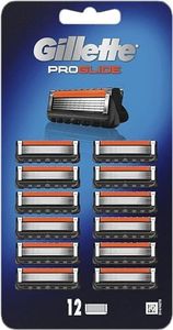 Gillette ProGlide Lot de 12 lames de rasoir pour homme avec tondeuse de précision, 5 lames anti-friction