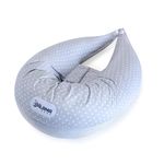 Dilamababy – Pregnancy Pillow with Memory Foam Flakes & Fiber Balls for Comfortable Support – Ideal Pregnancy and Nursing Pillow - 100% Cotton Removable Cover - Made in Italy