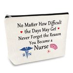 Nurse Inspirational Gift Makeup Bag Registered Nurse Gifts Nurse Student Graduation Gifts Cosmetic Bags for Women Future Nurse Gift Appreciation Gift Nurses Week Gift Birthday Gift RN Nursing Gift