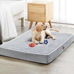 WNPETHOME Polyester, Orthopedic Dog Beds For Medium Dogs, Large Waterproof Dog Bed With Removable Washable Cover Egg Crate Foam Pet Bed Mat, Multi-Needle Quilting Medium Dog Bed