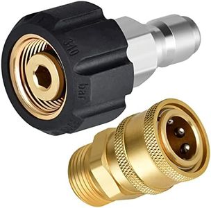 Pressure Washer Quick Connect, M22 15mm Quick Connect, 3/8 in Pressure Washer Hose Adapter for High Pressure Washer Hose, 5000 PSI Power Washer Quick Connect