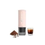 OutIn Nano Portable Electric Espresso Machine, Travel Coffee Maker for Camping, Car Coffee Maker Self-Heating with USB-C, With Ground Coffee & NS Capsule for RV, Hiking, Office