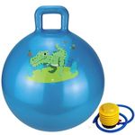 Homaxa Hopper Ball for Kids| Hippity Hop | Jumping Hopping Therapy Ball | Pump Included | Field Day | Blue (Ages: 8-15) (65-CM)