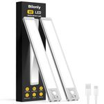 Bilonly Under Cabinet Kitchen Lights, 40 LED Rechargeable Motion Sensor Lights Indoor, Magnetic Dimmable Under Cupboard Lights, Wireless LED Strip Light for Kitchen, Stairs, Wardrobe, Hallway, 2 Pack