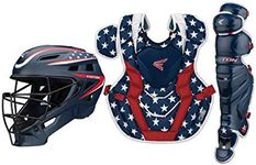 Easton ELITE X Baseball Catchers Equipment Box Set, Intermediate, Stars N Stripes