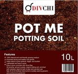 DIVCHI 10L All/ Multi-Purpose Compost Soil – Organic Enriched with Nutrients Rich Compost Mix for Potting, Growing Garden, Outdoor, Indoor Seed Plants