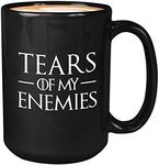 Bubble Hugs Gamer Coffee Mug - Tears Of My Enemies - Open World Video Games Action RPG Role Playing Dragon A (15oz,Black)