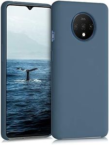kwmobile Case Compatible with OnePlus 7T Case - TPU Silicone Phone Cover with Soft Finish - Dark Slate