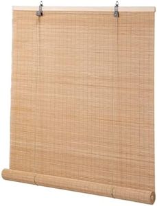 Bamboo Blinds for Interior Windows, Easy to Install Bamboo Shades for Indoor Windows, Custom Roller Shades for Indoor Window and Outdoor Patio, 72" W x 72" H