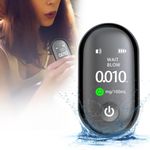 Pobugy Contactless Portable Alcohol Tester Keychain, High-Precision Breathalyzer with USB Charging, Fast and Accurate No-Contact Alcohol Testing for All Drinkers