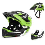 Lixada Kids Full Face Helmet Detachable Full Face Kids Bike Helmet Children Sports Safety Helmet for Cycling Skateboarding Roller Skating