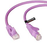 rhinocables CAT5e High-Speed Ethernet Patch Network Cable for LAN — Snagless Cable with RJ45 Connector Lead — Ideal for Internet, Router, Modem, Smart TV, PC & Laptop (Purple, 1m)