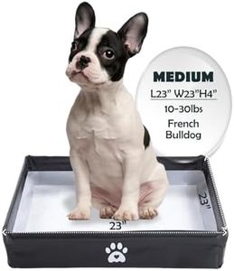 MEEXPAWS Dog Pee Pad Holder Foldable, Puppy Pad Holder Liner Base High Side, Dog Litter Box Indoor for 22’’x22’’ Pee Pads, Training Pad Holder Leak-Proof, Potty Pad Holder for Dogs Easy Clean