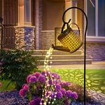 Solar Lights Garden Lamps, LED Watering Can Lights Star Shower Garden Art Light with Bracket, Starry Fairy Night Light Decoration for Garden Patio Yard Flowerbed Parties Outdoor Pathway