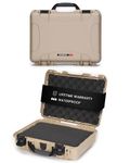 NANUK 910 Hard Case with Customizable Cubed Foam, IP67 Waterproof & Crushproof, Rugged Construction for Ultimate Protection, Made in Canada– Tan (14.3” x 11.1” x 4.7”)